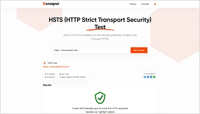 HSTS の確認オンラインツール